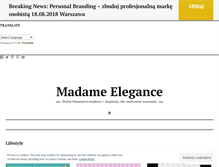 Tablet Screenshot of madameelegance.com